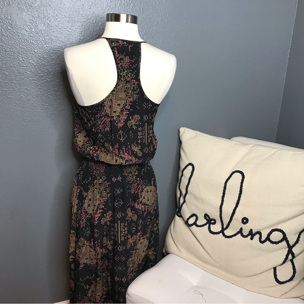 Parker black silk dress with yellow and pink X’s size XS - Picture 4 of 6